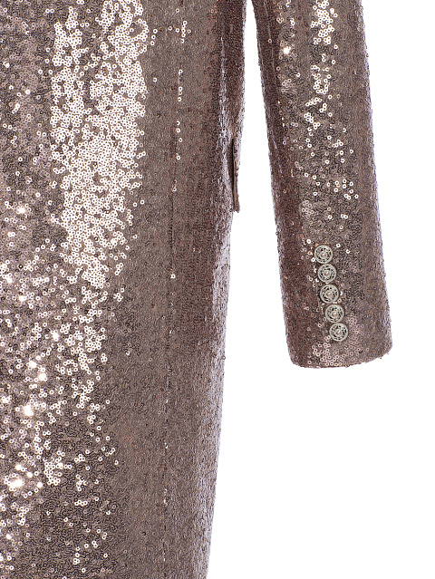 Двубортный оверсайз жакет в пайетках, 3