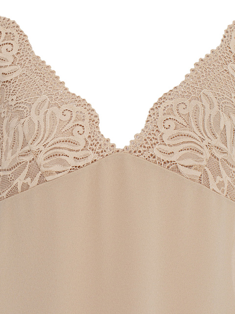 Бежевое платье-мини, 3