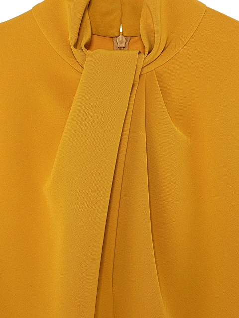 Платье-миди горчичного цвета с драпировкой , 3 Платье-миди горчичного цвета с драпировкой , 3