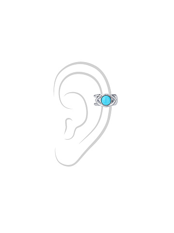 Кафф из серебра с бирюзой, 2
