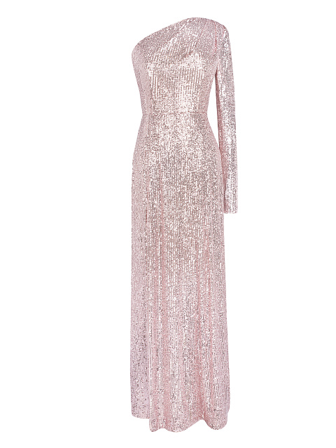 Асимметричное платье-макси в розовых пайетках, 1 Асимметричное платье-макси в розовых пайетках, 1