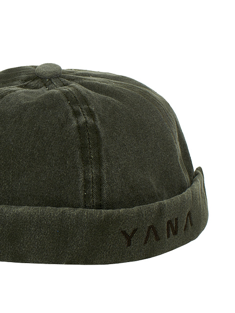 Темно-зеленая кепка Docker из денима, 3