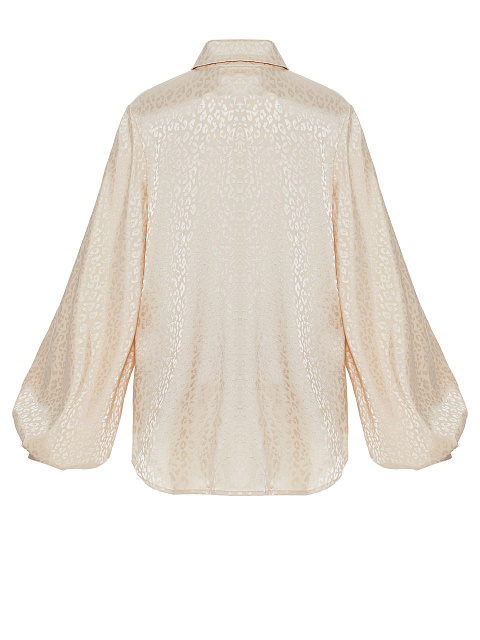 Бежевая блузка из вискозы с узором, 2