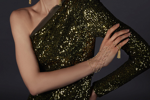 Зеленое платье-миди в пайетках, 3