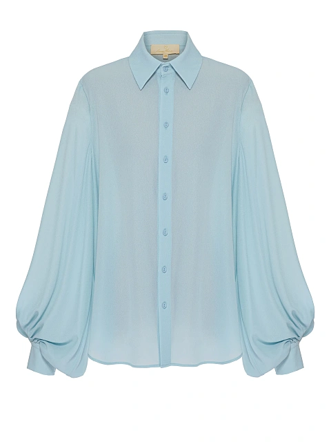 Голубая блузка из креп-вискозы, 1