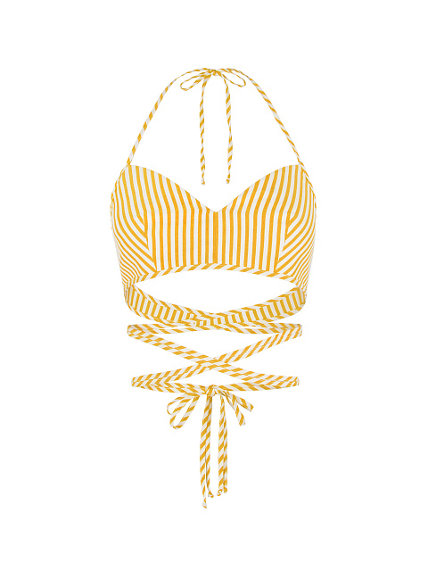 Желтый хлопковый сет из бра и рубашки, 5