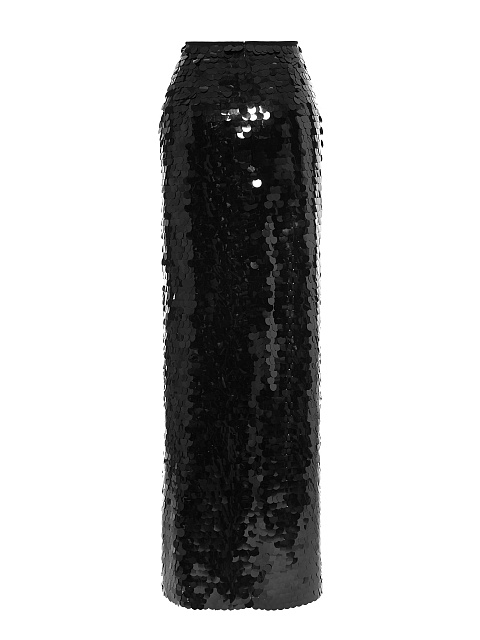Черная юбка-макси в крупных пайетках, 2