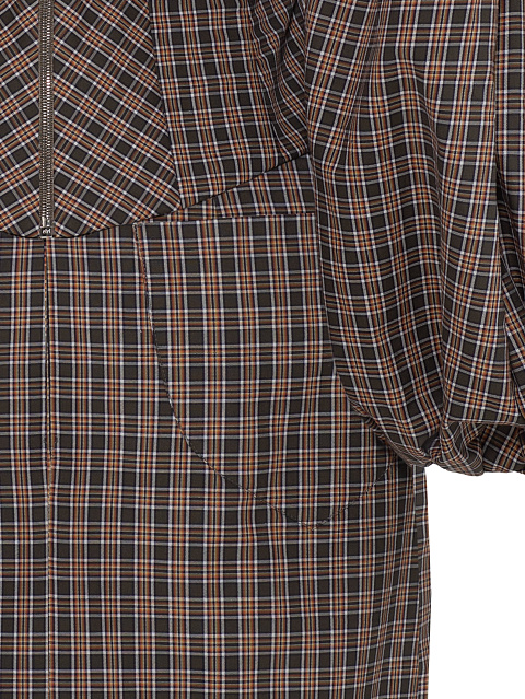 Коричневый комплект в клетку из топа и юбки-мини, 5 Коричневый комплект в клетку из топа и юбки-мини, 5