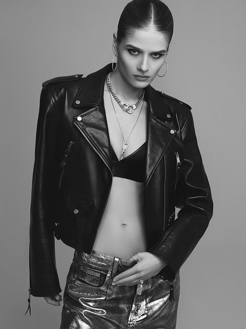 Черная косуха из натуральной кожи, 8 Черная косуха из натуральной кожи, 8