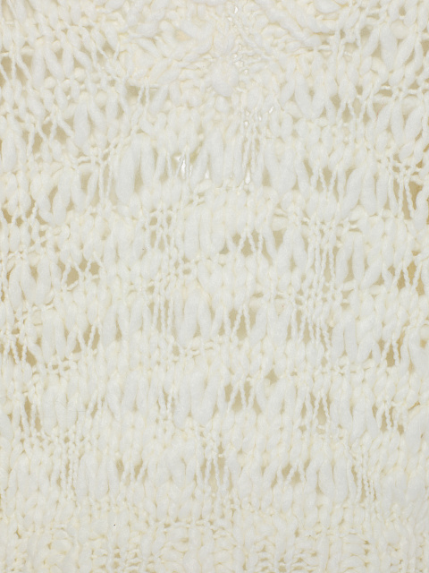 Белый укороченный пуловер из кашемира и шелка, 3