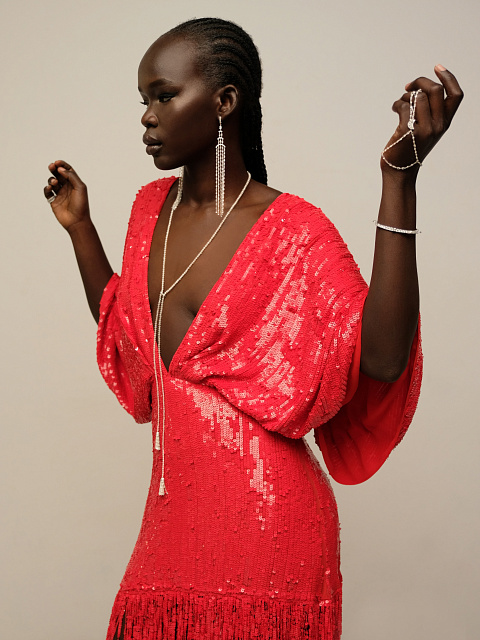 Серьги из белого золота с бриллиантами, 5