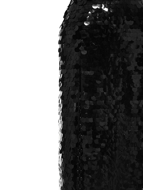 Черная юбка-макси в крупных пайетках, 3