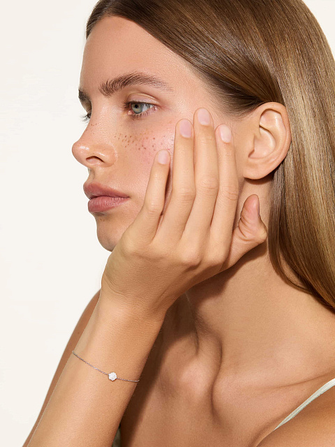 Браслет из белого золота с перламутром, 2 Браслет из белого золота с перламутром, 2