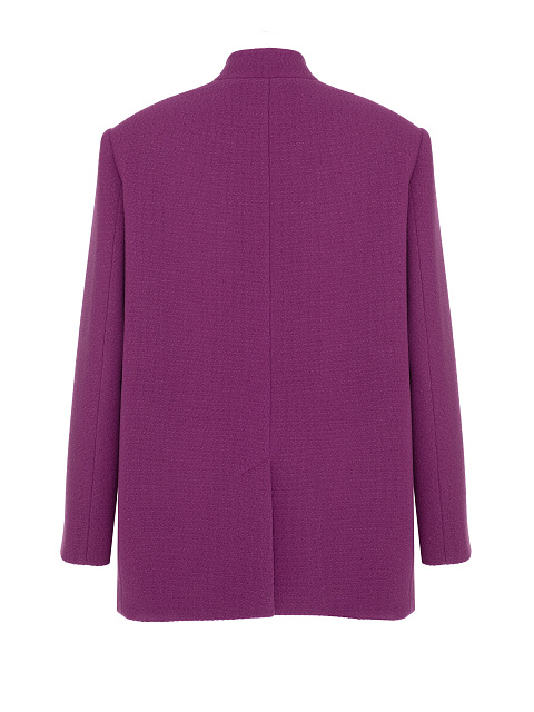 Фиолетовый однобортный жакет, 2