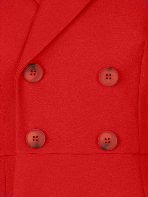 Алый брючный костюм со штрипками, 4