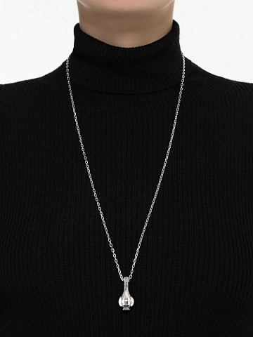 Колье из белого золота с кулоном в виде чеснока, 2