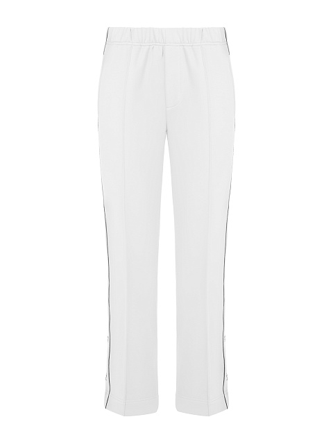 Белый костюм с укороченной толстовкой и вышивкой, 3