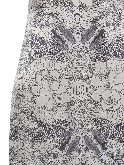 Серое платье-макси из шелка с принтом, 3 Серое платье-макси из шелка с принтом, 3