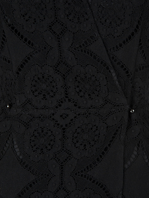 Черное платье-мини из кружева на запах, 4