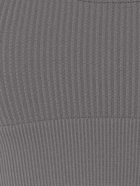 Серый спортивный топ из трикотажа в рубчик, 3