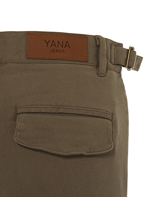 Брюки-карго из хлопка цвета хаки, 5 Брюки-карго из хлопка цвета хаки, 5