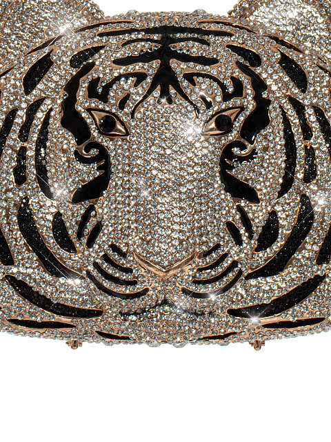 Клатч «Тигр» в золотистых стразах, 3