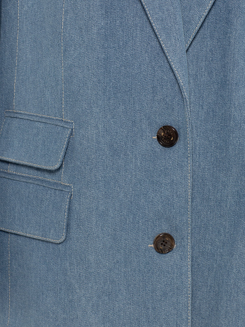 Синий костюм-двойка из денима, 5