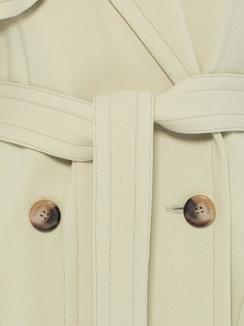 Двубортное фисташковое пальто из шерсти, 4