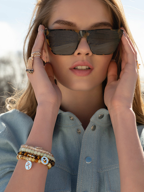 Солнцезащитные очки в черепаховой оправе, 4