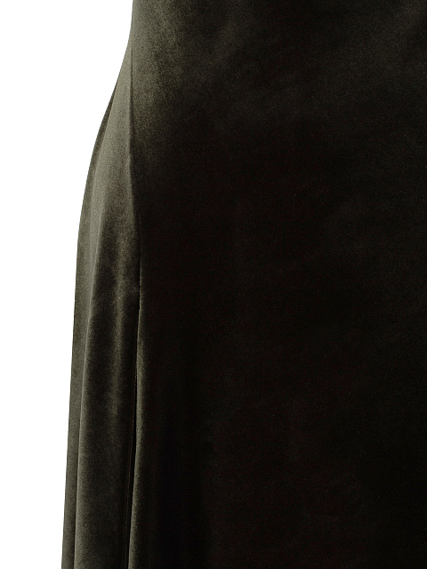 Темно-зеленое платье-макси из бархата со стразами, 3