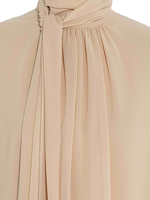 Бежевая блуза из шифона, 6