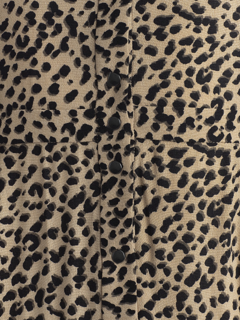 Платье-рубашка из вискозы с леопардовым принтом, 1