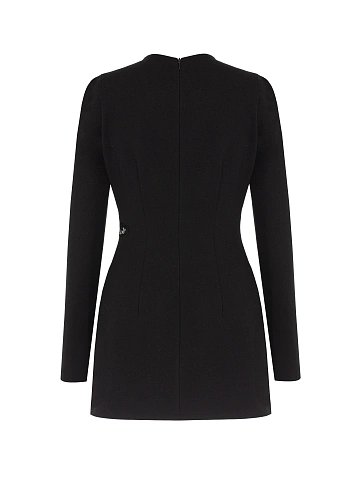 Черное платье-мини с разрезами, 2