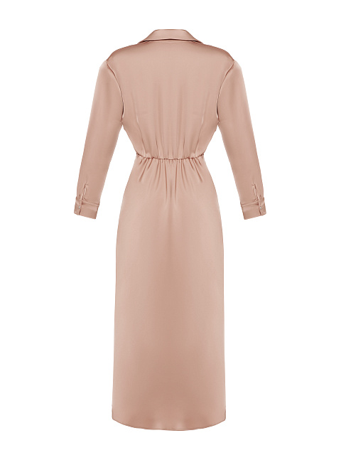 Розовое атласное платье-рубашка, 3 Розовое атласное платье-рубашка, 3