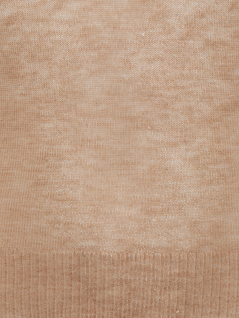 Бежевая полупрозрачная водолазка из шерсти мериноса, 3