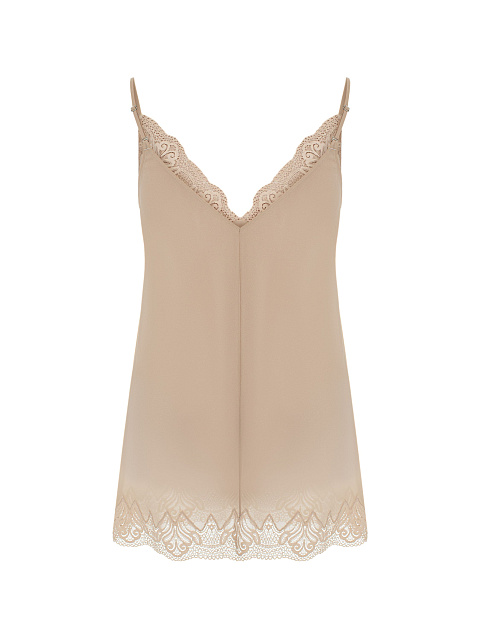 Бежевое платье-мини, 2