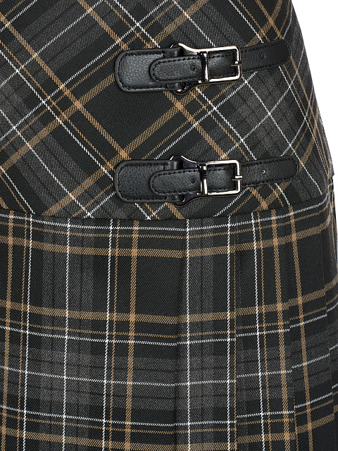 Серая юбка миди в клетку, 3