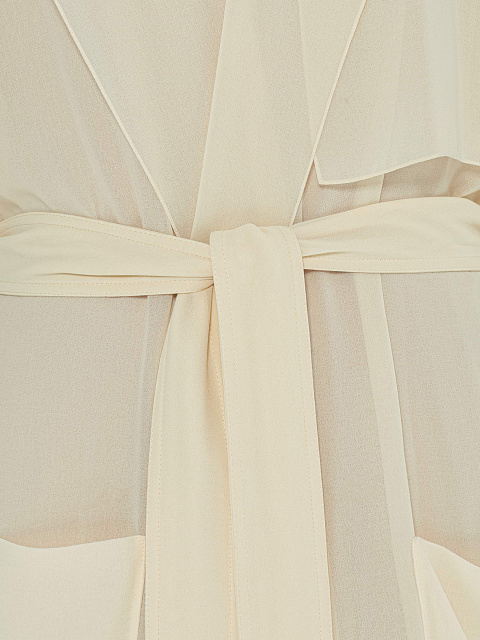 Молочный шифоновый тренч, 3