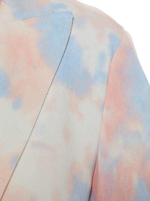 Розовый tie-dye жакет-болеро из денима, 4