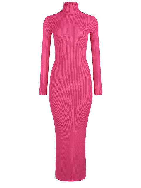 Трикотажное платье-макси цвета фуксии, 1