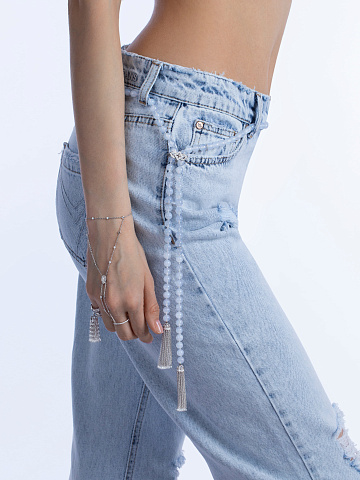 Слейв-браслет из белого золота с бриллиантами, 2