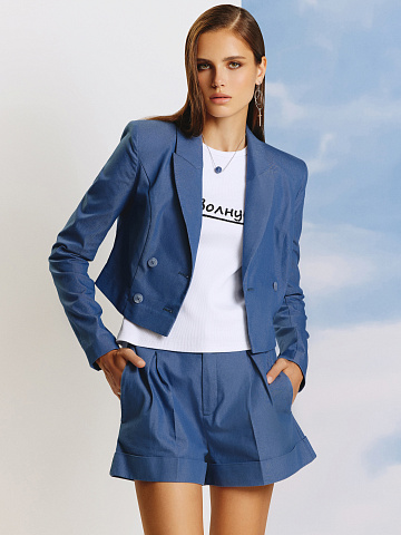 Хупсы из серебра с синим фианитом, 2