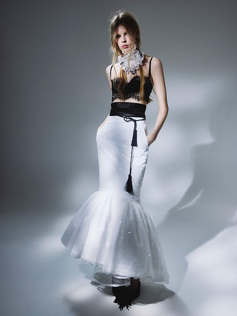 Белая юбка-макси из тафты, 2 Белая юбка-макси из тафты, 2