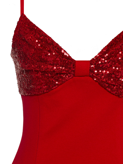 Красное платье-мини с белой юбкой-баллон, 3 Красное платье-мини с белой юбкой-баллон, 3