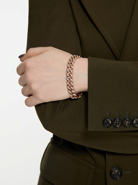 Браслет в виде цепи из розового золота с бриллиантами, 2 Браслет в виде цепи из розового золота с бриллиантами, 2