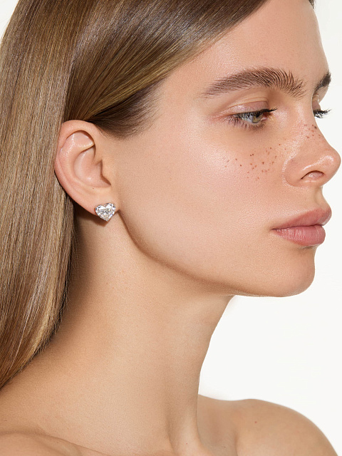 Пусеты с бриллиантами LG в огранке «сердце», 2