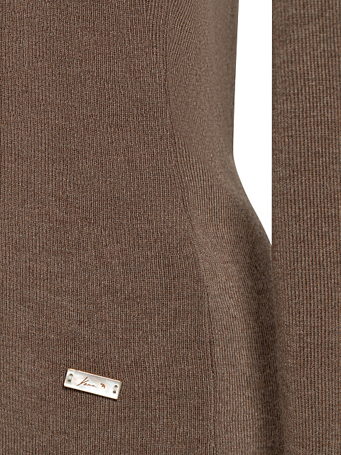 Коричневая водолазка из кашемира и шелка, 3