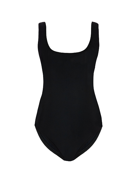 Черный слитный купальник со стразами, 1