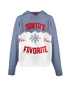 Серо-белый свитер с капюшоном Santa\'s Favorite