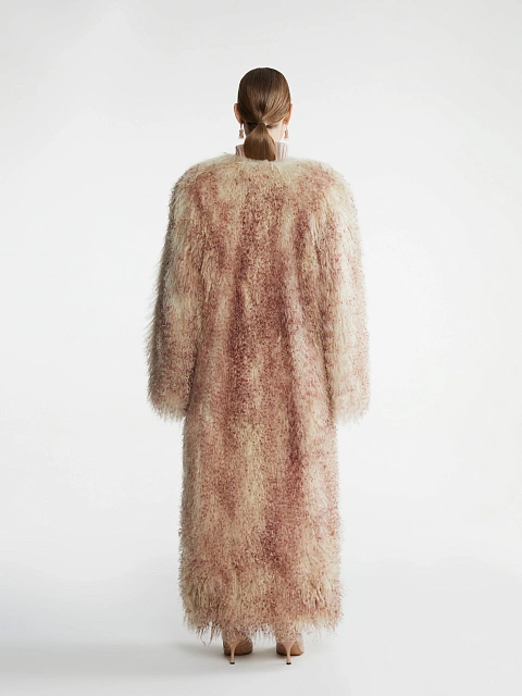 Длинная шуба из меха ламы, 5